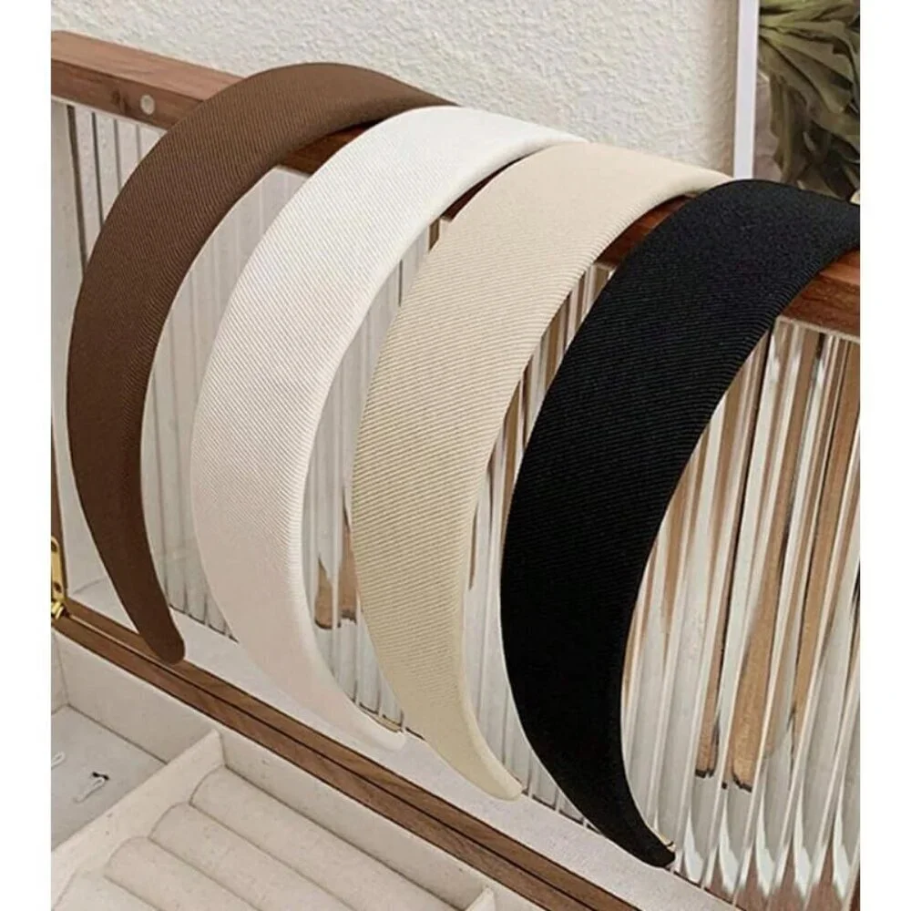 Headbands for Women Non-Slip Trendy 1 Inch Wide Cute Elastic Hair Bands 4PCS